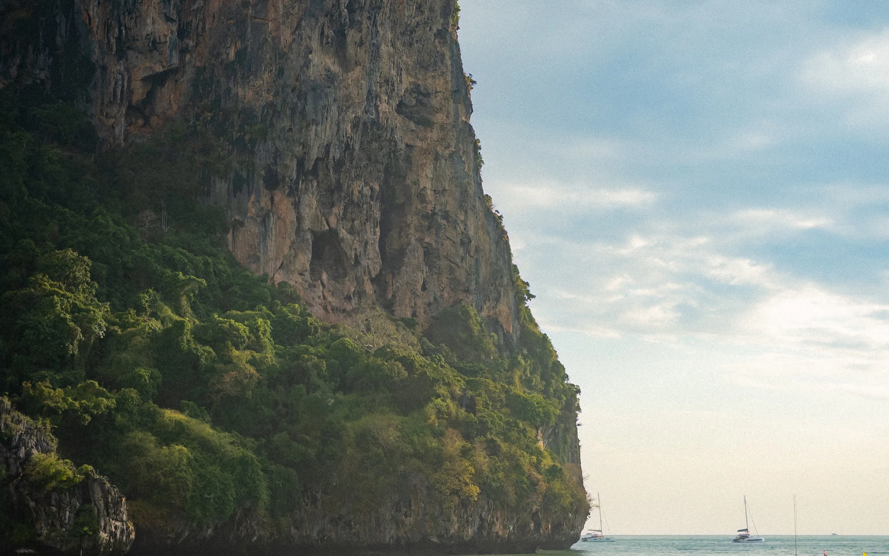 Limestone cliffs at Railay West Beach, Krabi